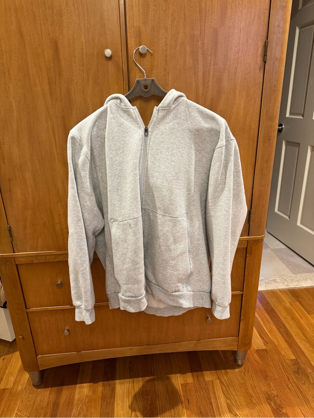 lululemon athletica Light Gray Full-Zip Hoodie Sweatshirt
